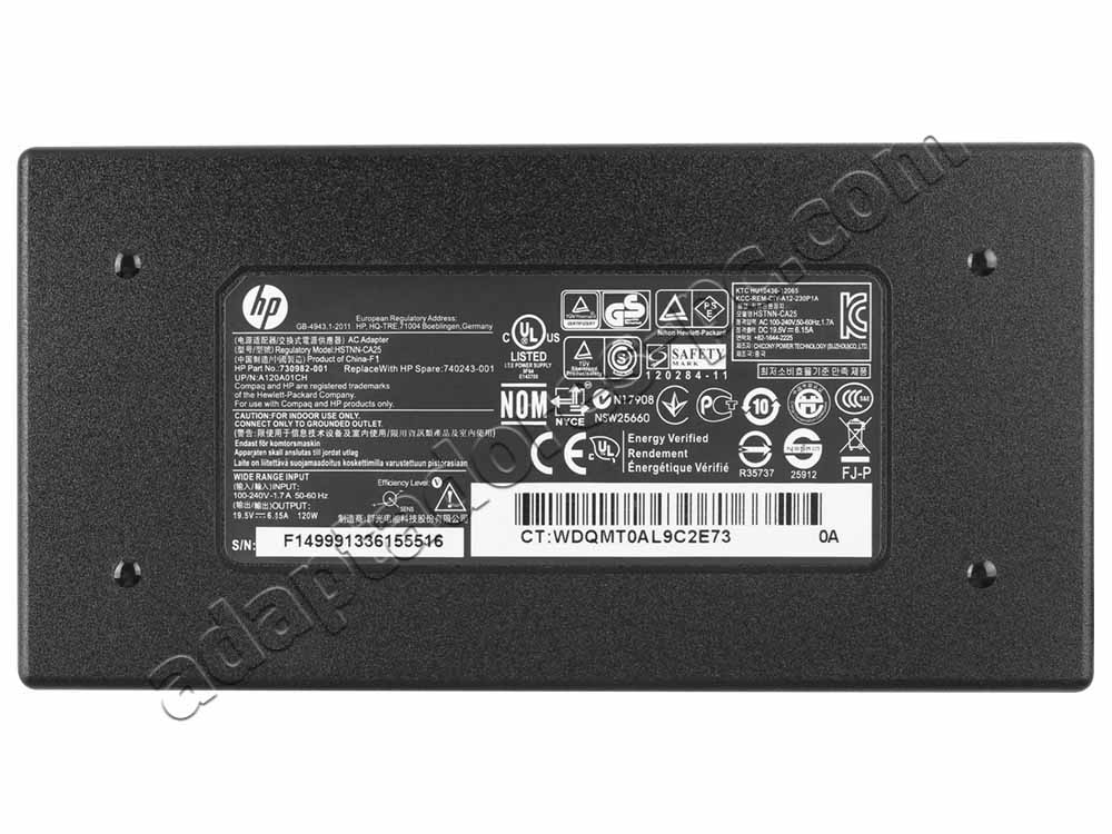 Original 120W Cargador HP USB-C G5 Dock L64087-001 L64086-001 AC Adaptador