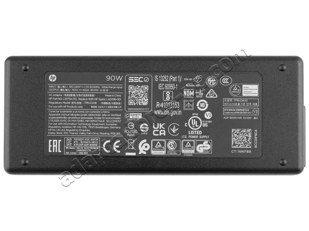 Original 90W Cargador HP TPN-DA18 AC Adaptador + Cable
