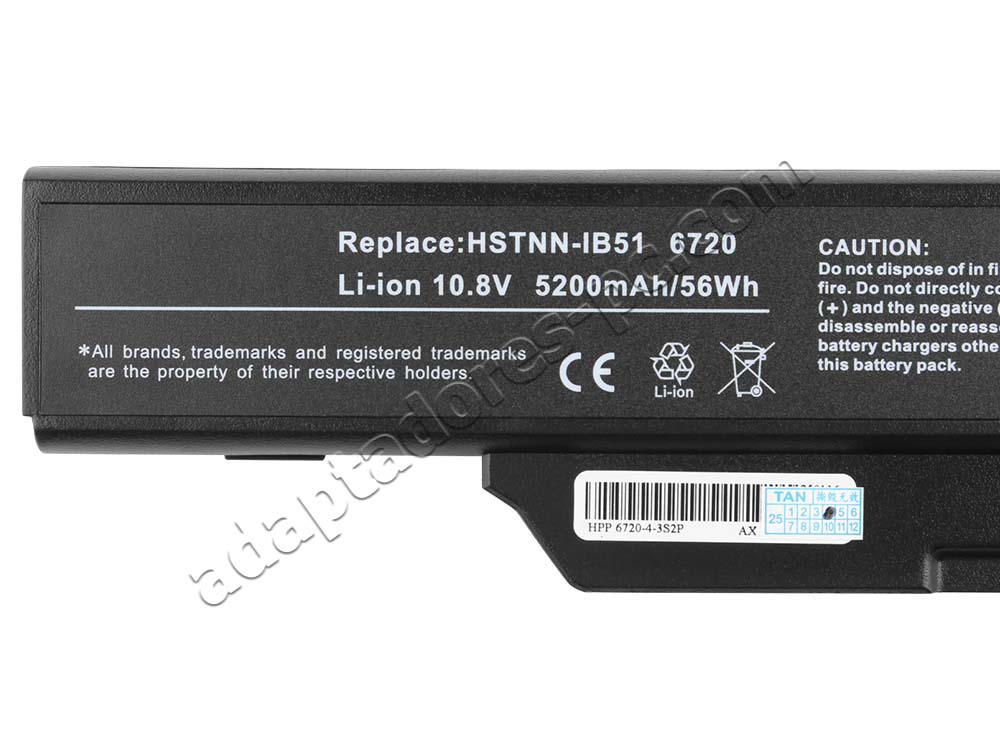 Batería HP Compaq 511 VF580PAR 5200mAh 56Wh