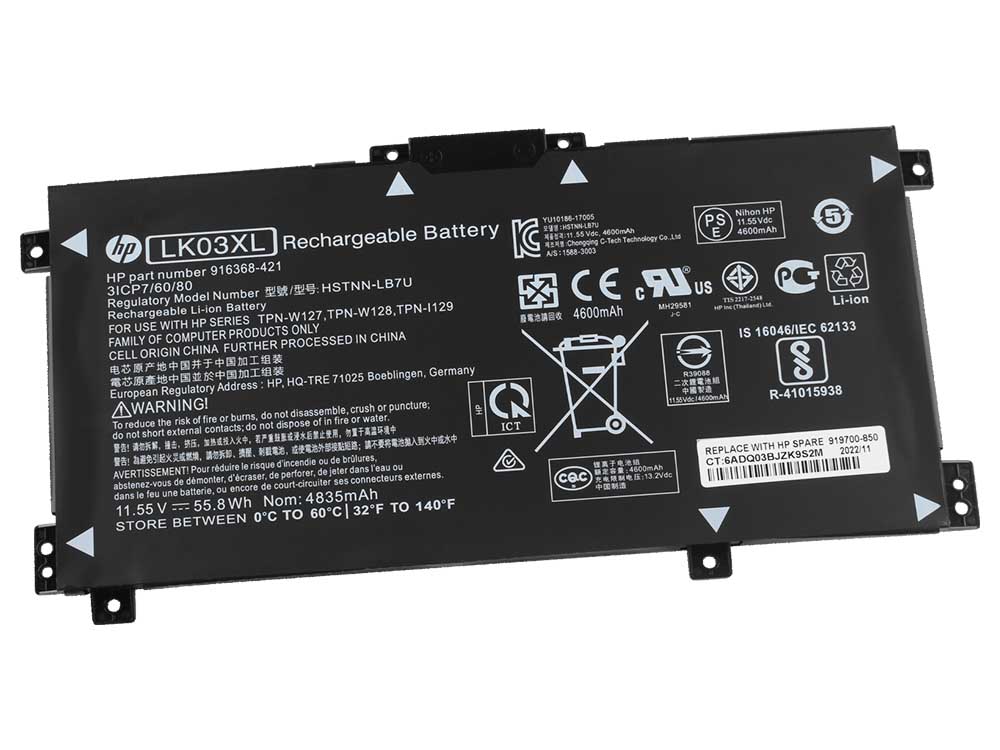 Original Batería HP Envy x360 15-CN0002LA 4500mAh 52.54Wh