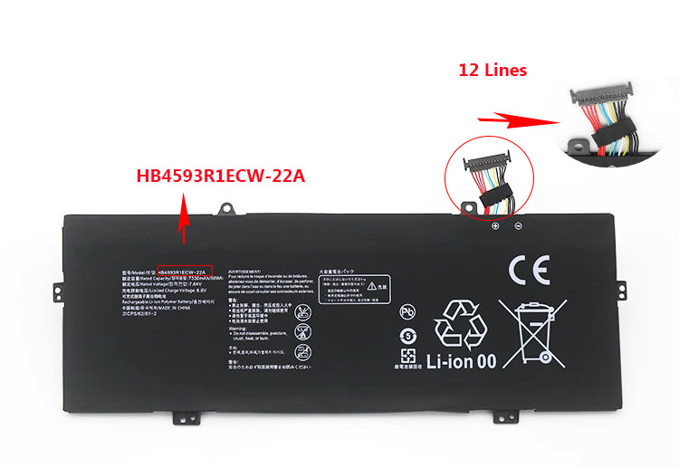 Batería Huawei HB4593R1ECW-22A 7330mAh 56Wh
