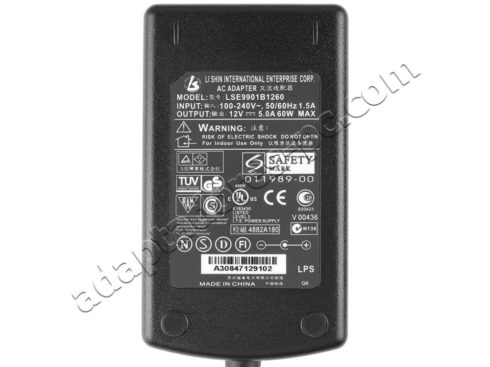 60W Acer 9NA0605385 AC Adaptador Cargador