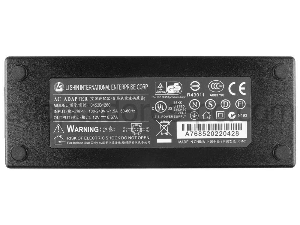 80.04W Cargador Telefunken XF22A101VD AC Adaptador