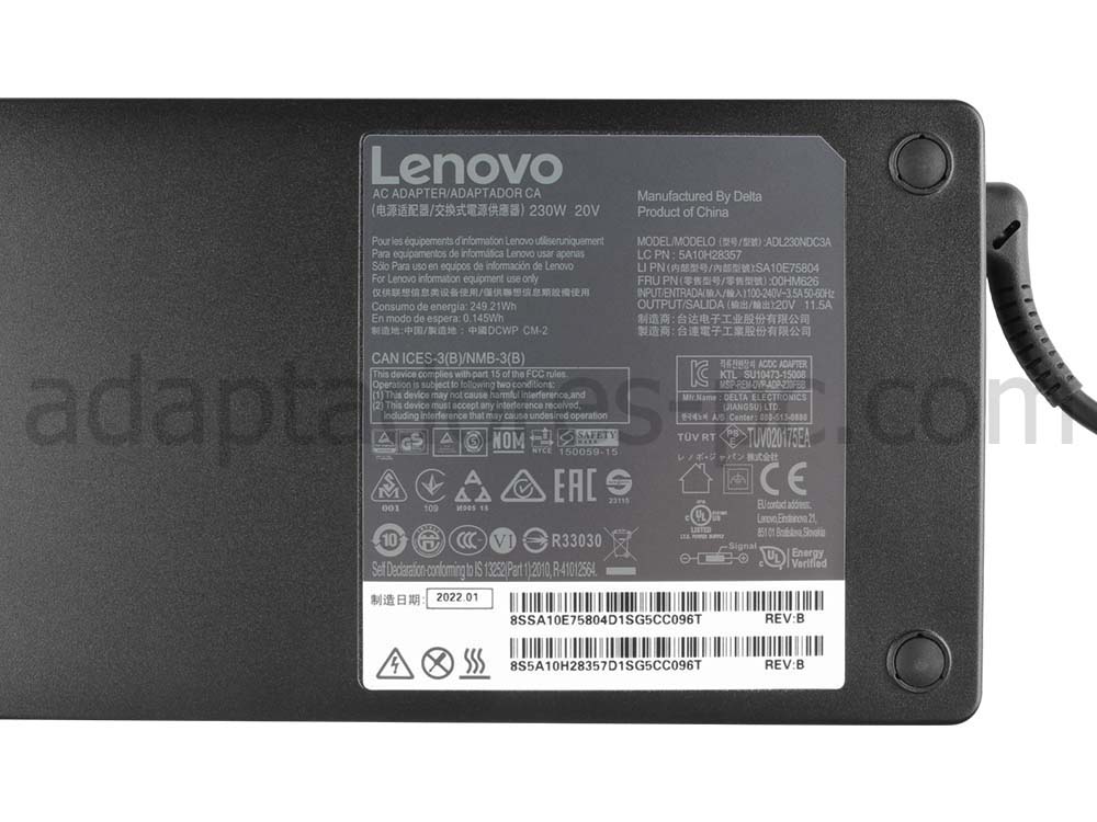 230W Adaptador Cargador Lenovo ThinkPad W700 Mini Dock 2.0