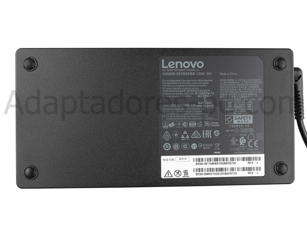 230W Original Slim Adaptador Cargador Lenovo 4X20E75111 + Cable