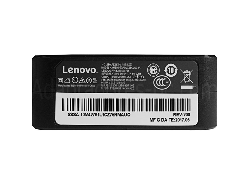 Original 65W Lenovo IdeaPad 3 15IIL05 81WE AC Adaptador Cargador