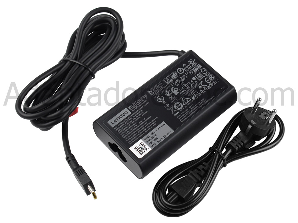 Original 65W USB-C Cargador Lenovo ThinkBook 16 G6 IRL 21KH001QSP AC Adaptador + Cable