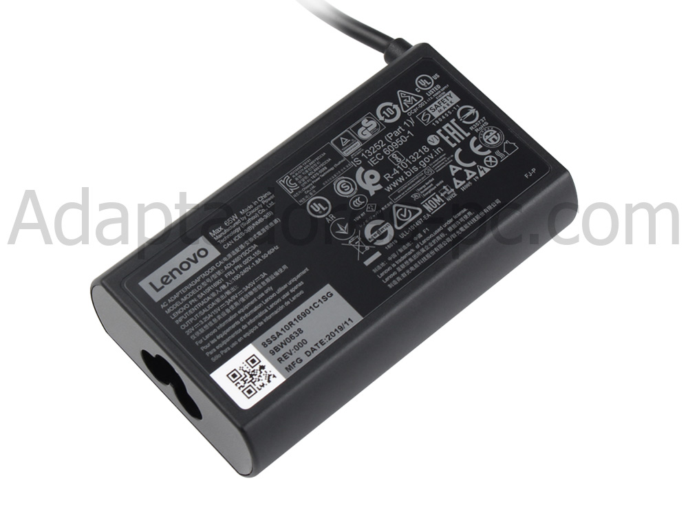 Original 65W USB-C Cargador Lenovo ThinkBook 16 G6 IRL 21KH001QSP AC Adaptador + Cable