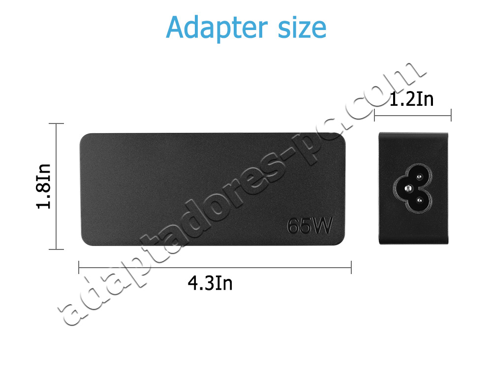 Adaptador Cargador Lenovo IdeaPad 720S-13IKB 65W + Cable