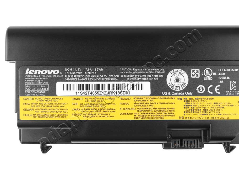 Original Batería Lenovo FRU 42T4848 42T4851 8400mAh 94Wh