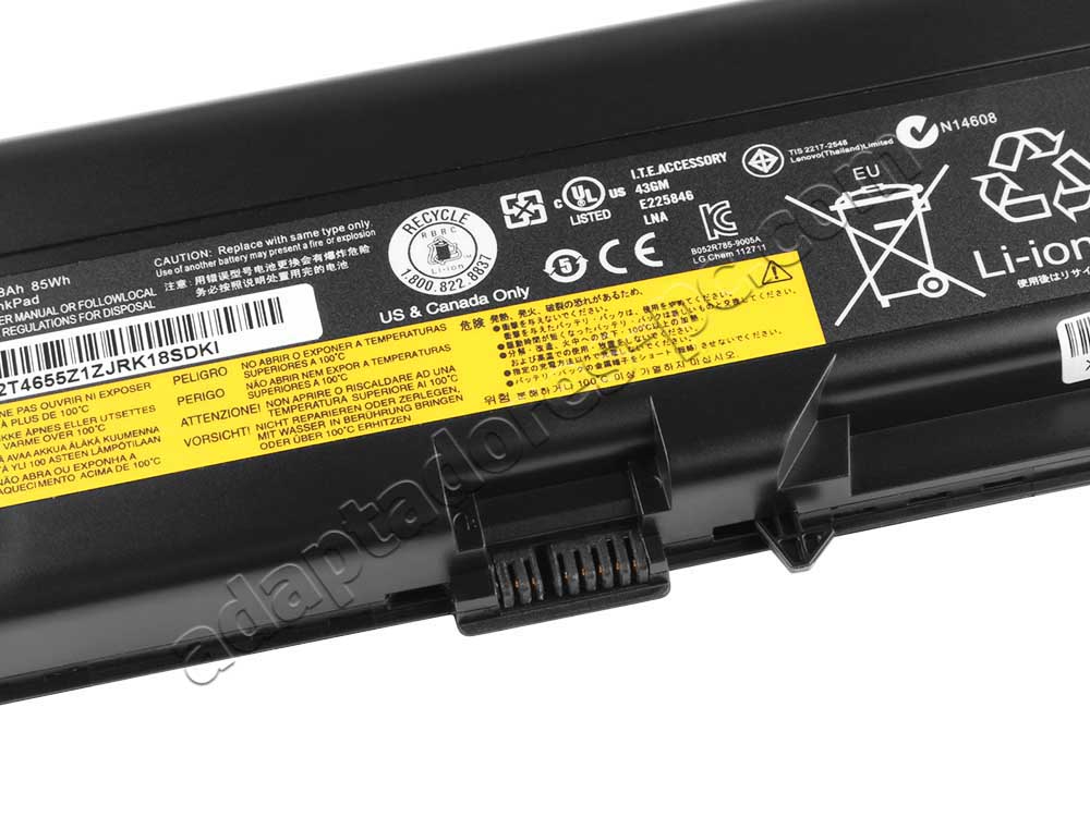 Original Batería Lenovo FRU 42T4848 42T4851 8400mAh 94Wh