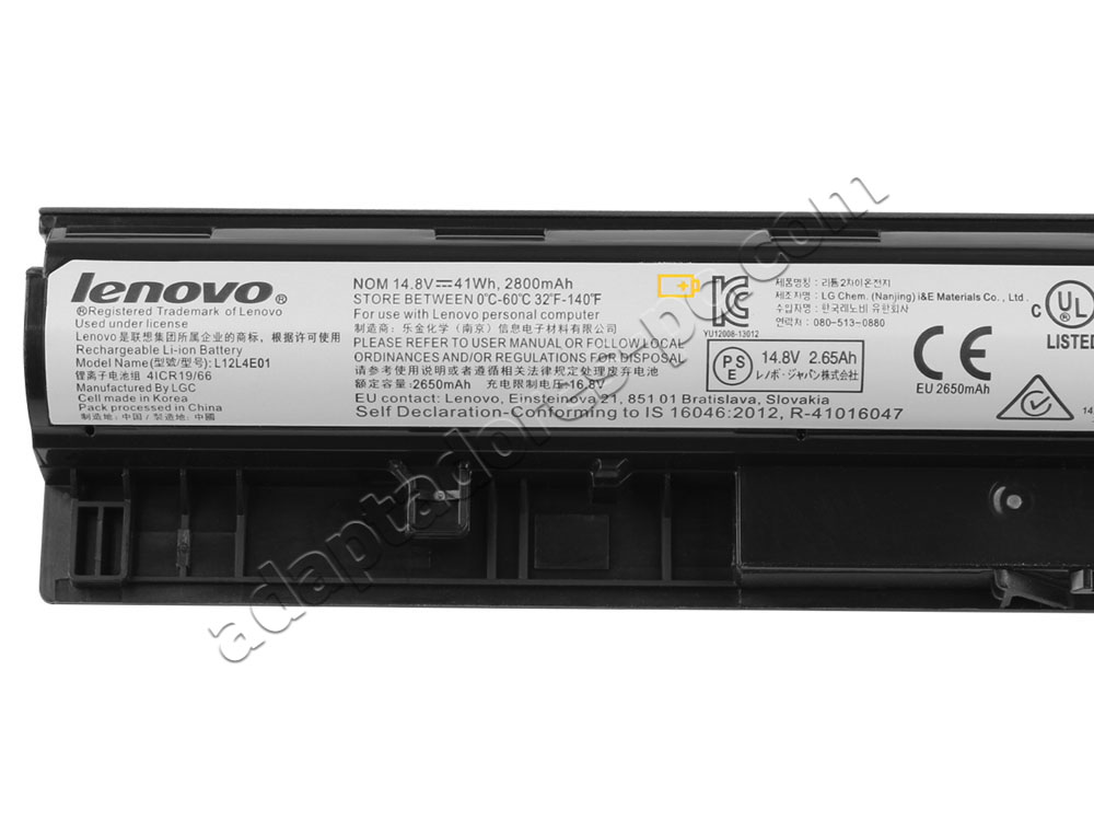 4Célula Lenovo L12L4E01 L12S4A02 L12M4A02 Original Batería