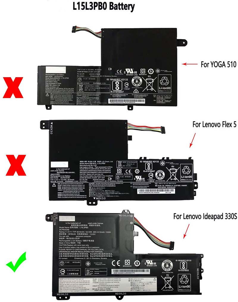 Original Batería Lenovo Ideapad 330S-15ARR 81FB 4645mAh 52.5Wh