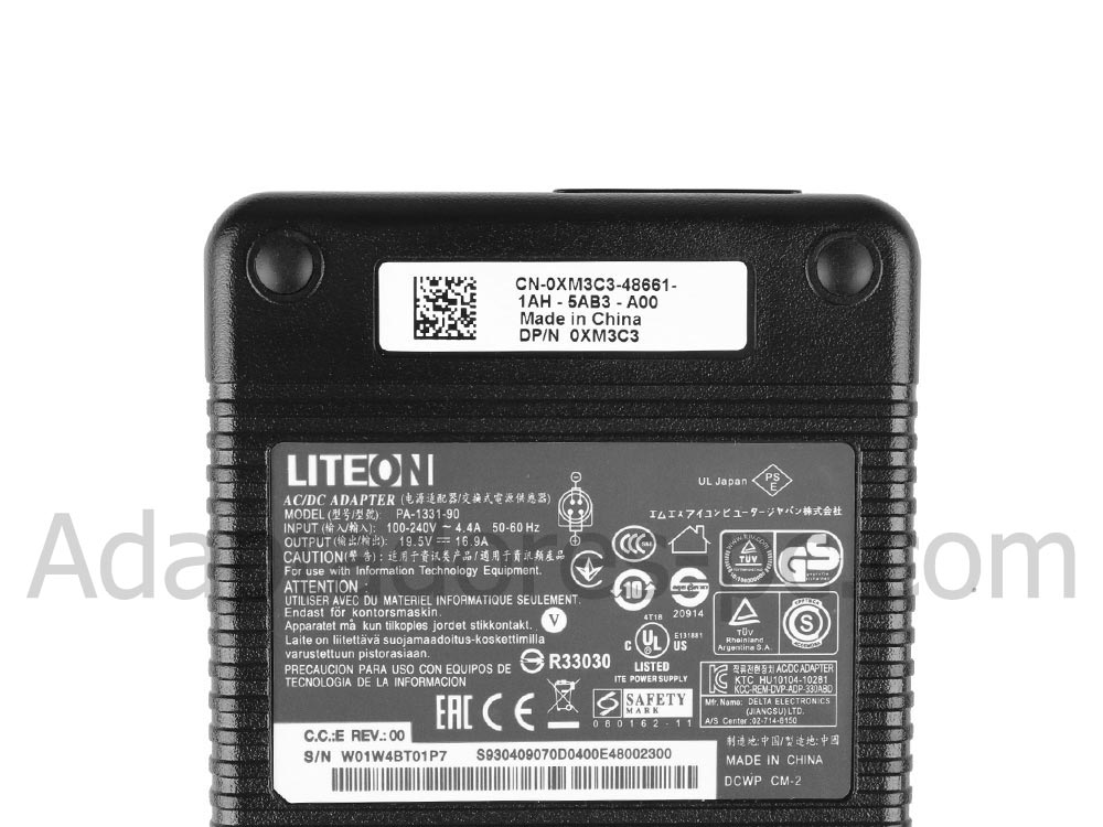 Original 330W MSI GT73VR 7RF Titan Pro 4K-434PT Adaptador Cargador