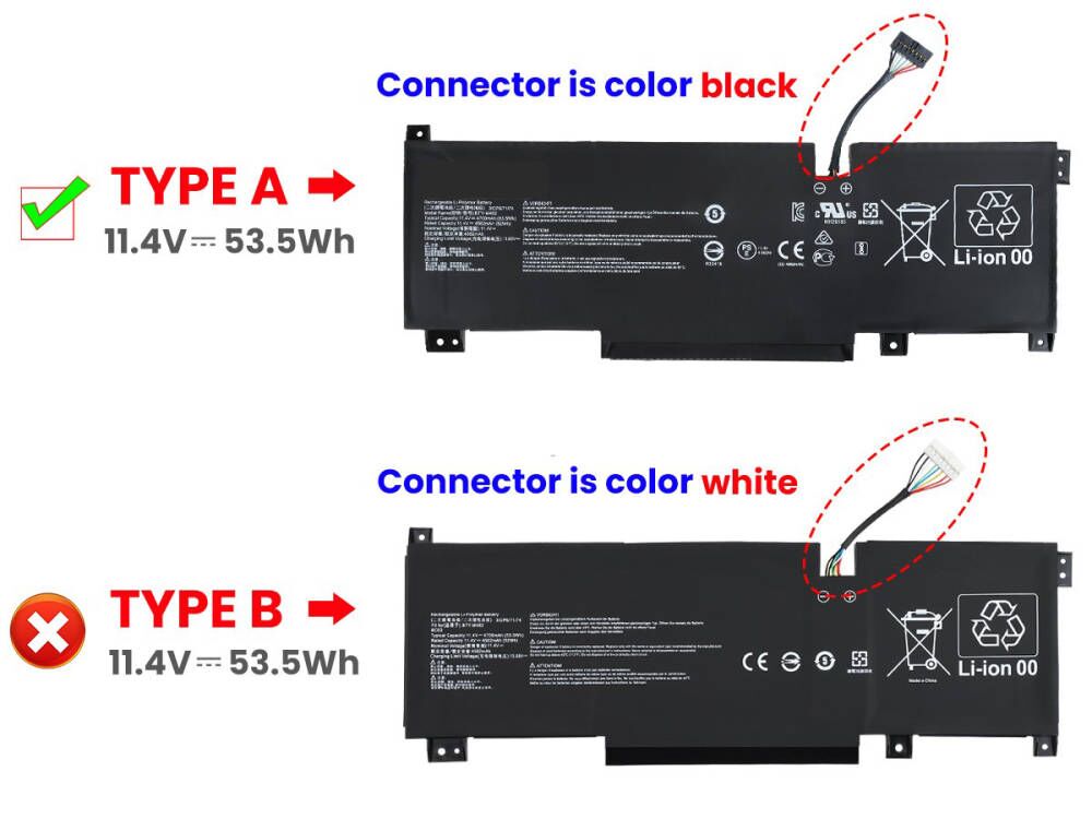 Batería MSI 9S7-16V611-036 4700mAh 53.5Wh