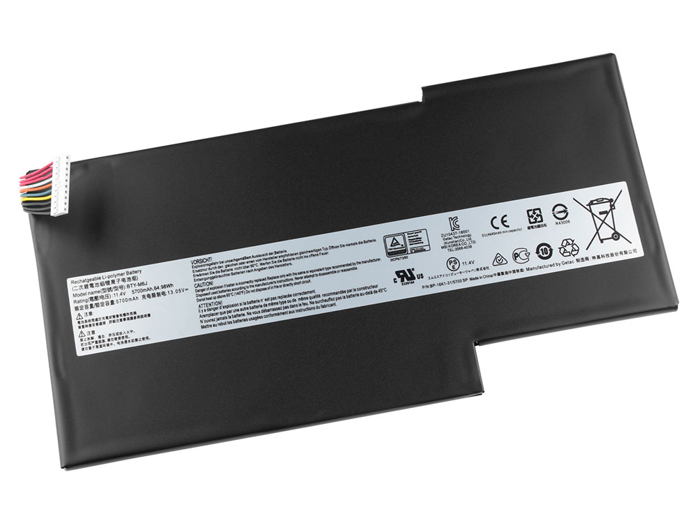 Original 5700mAh 64.98Wh Batería MSI GS63 MS-16K6