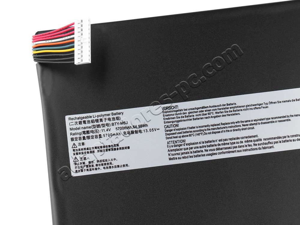 Original 5700mAh 64.98Wh Batería MSI GS63 MS-16K6