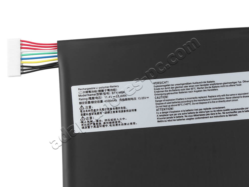 Batería MSI 9S7-16R821-016 4600mAh 52.4Wh