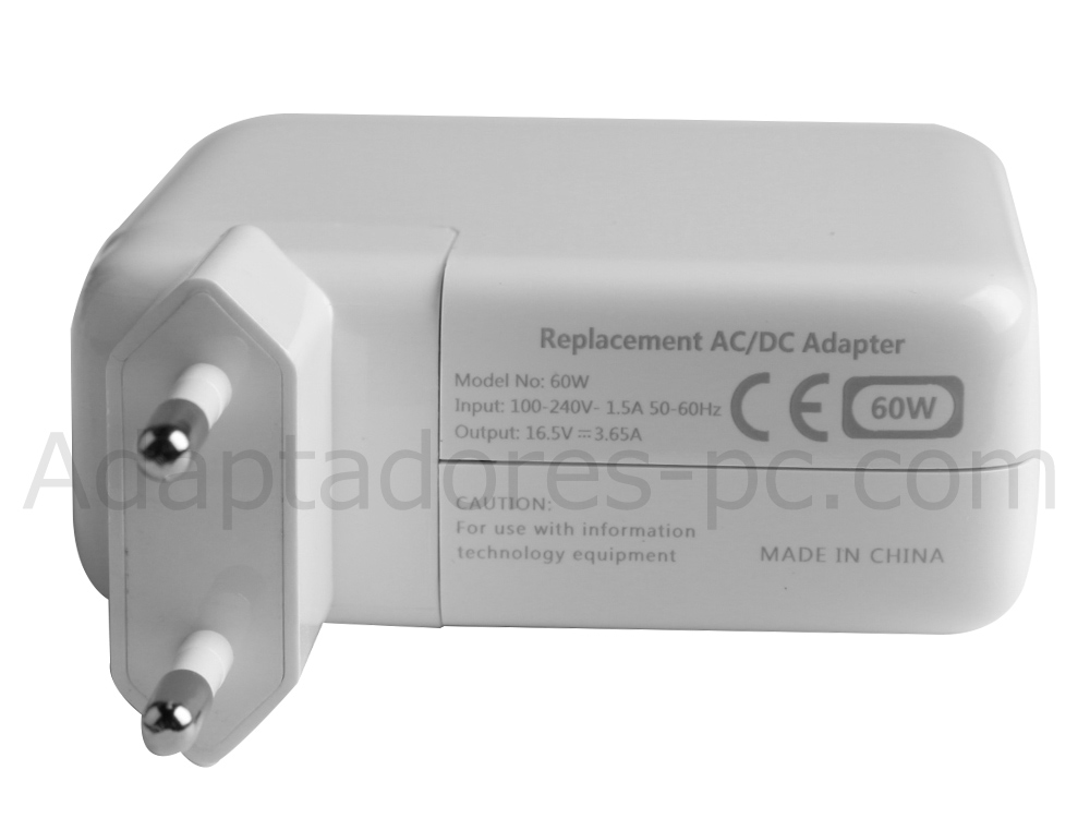 60W AC Adaptador Cargador para Apple MacBook Pro A1436 A1435 A1425