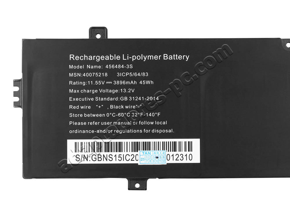 Batería Medion Akoya E15407 3896mAh 45Wh