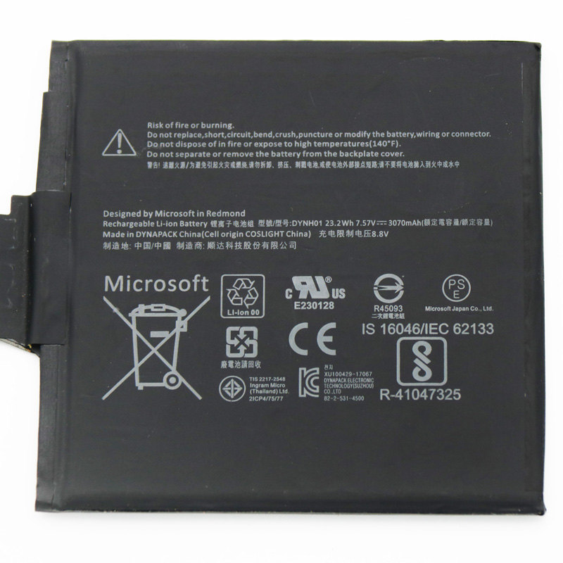 Original Batería Microsoft DYNH01 DYNH02 3070mAh 23.23Wh