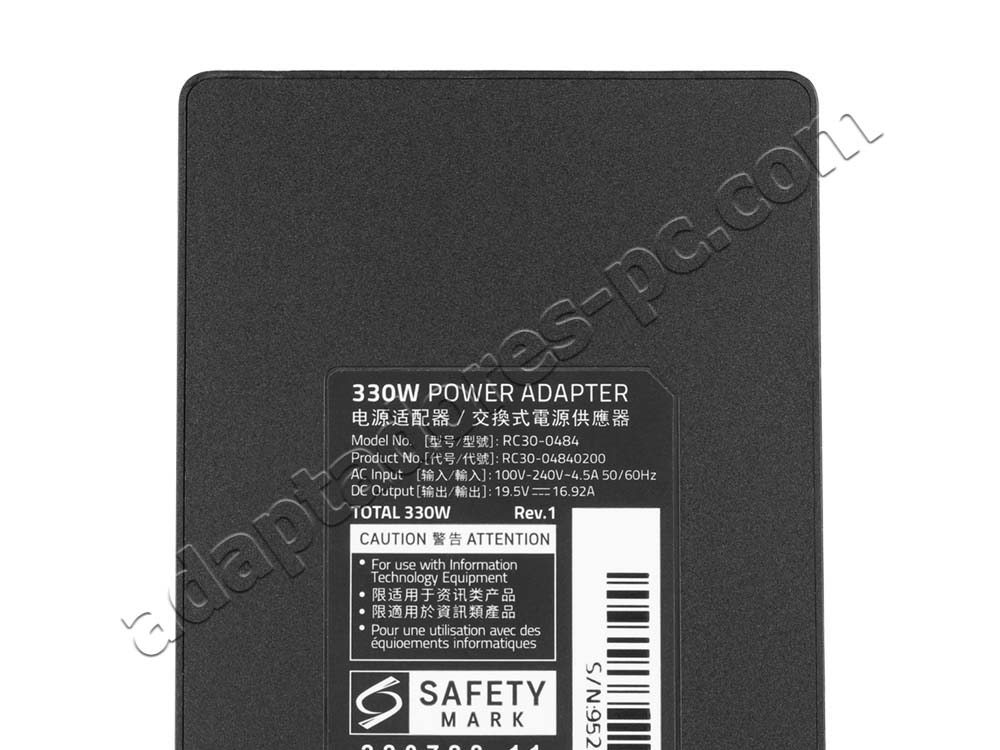 Original 330W GaN Cargador Razer Blade 16"(2023) RZ09-0483T AC Adaptador + Cable