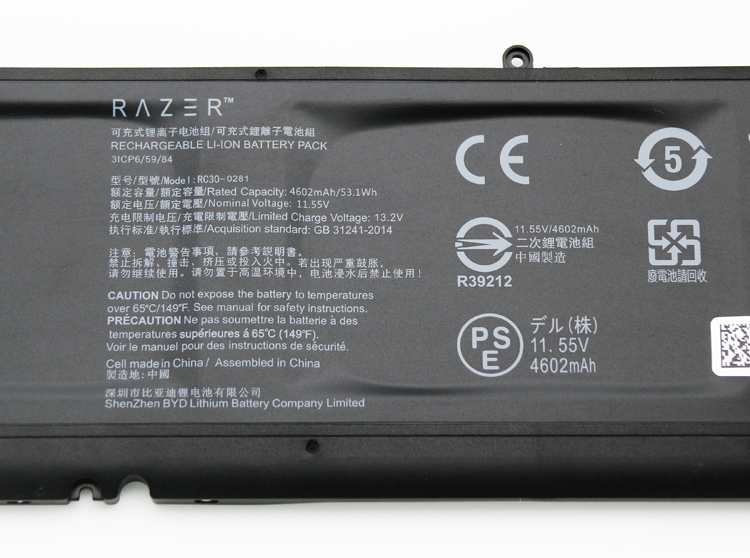 Original Batería Razer Blade Stealth 13 RZ09-03102E02-R3U1 4602mAh 53.1Wh