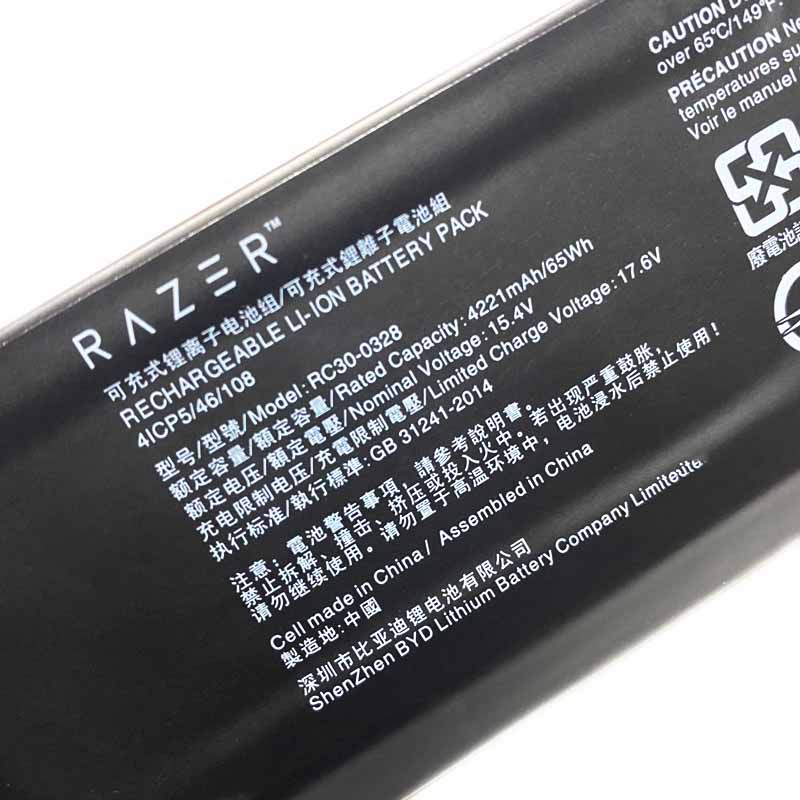 Original Batería Razer Blade 15 Advanced 2020 RZ09-0330x 4221mAh 65Wh