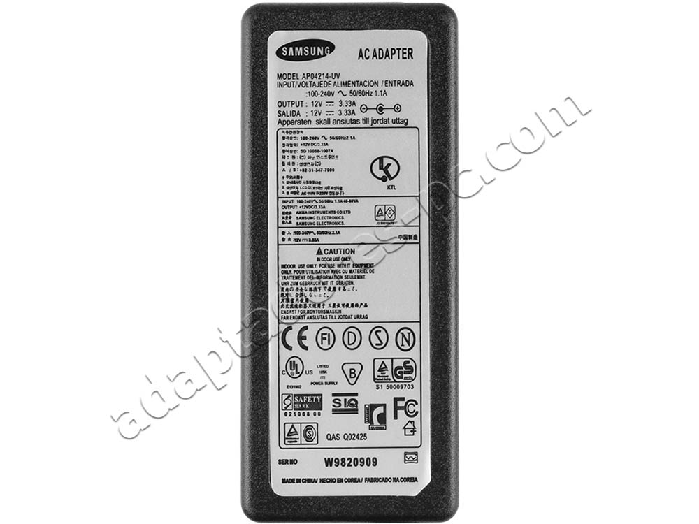 Adaptador Cargador Original Samsung Ativ Tab GT-P8510MSVXAR 40W +Cable