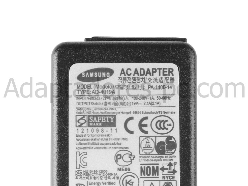 Original 40W AC Adaptador Cargador Samsung AD-4019 AD-4019R AD-4019S