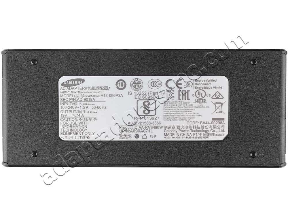 90W Samsung NP740U5L Original AC Adaptador Cargador