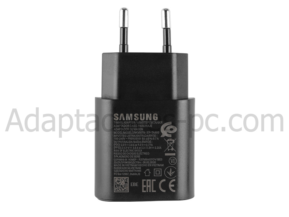 Original 25W USB-C Samsung Galaxy A71 5G SM-A716F/DS Adaptador Cargador