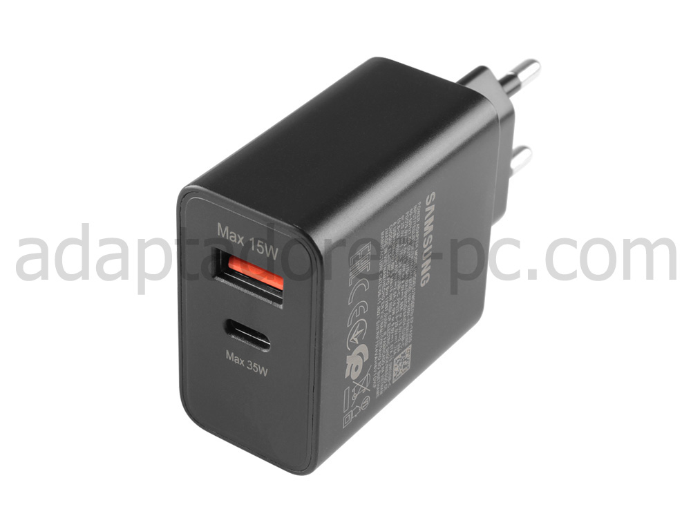 Original 35W Double USB-A/USB-C Cargador Samsung Galaxy Tab S6 Lite SM-P610