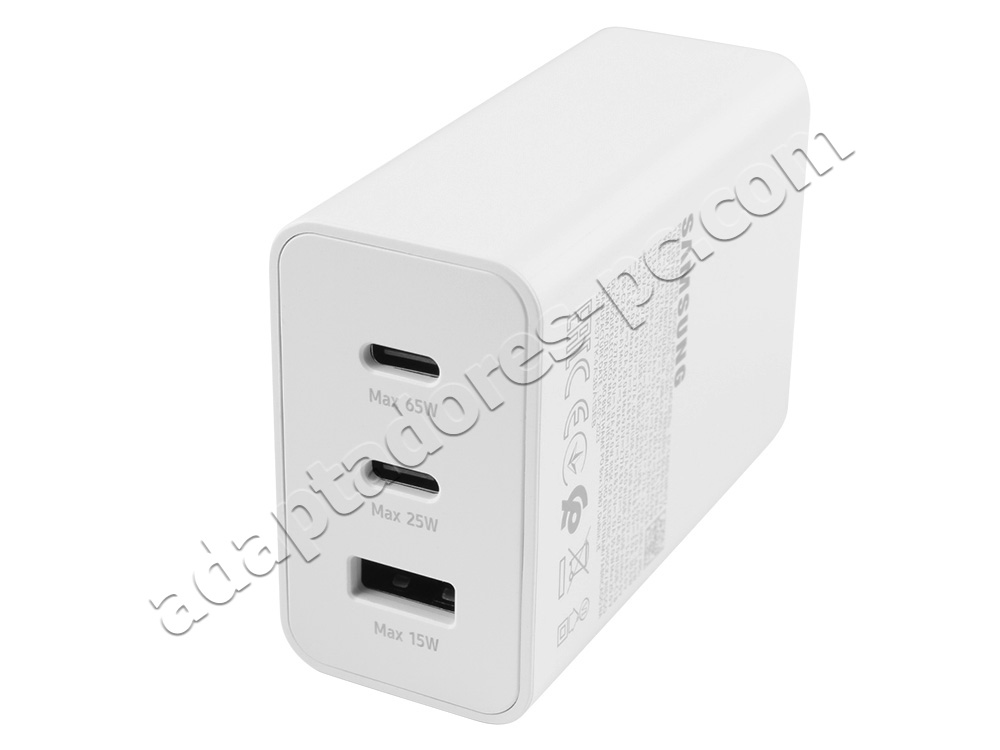 Original Samsung 65W Trío Adaptador Cargador