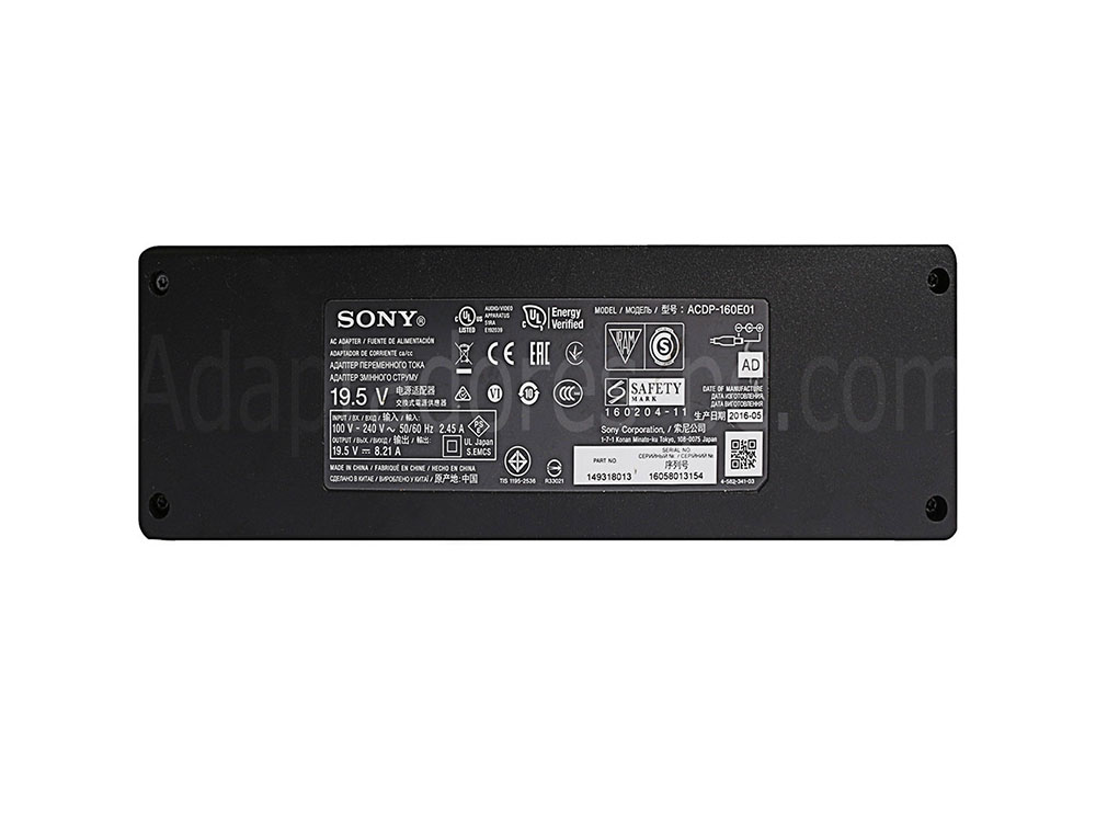 Original 160W AC Adaptador Cargador Sony KD-55X720E KD55X720E + Cable