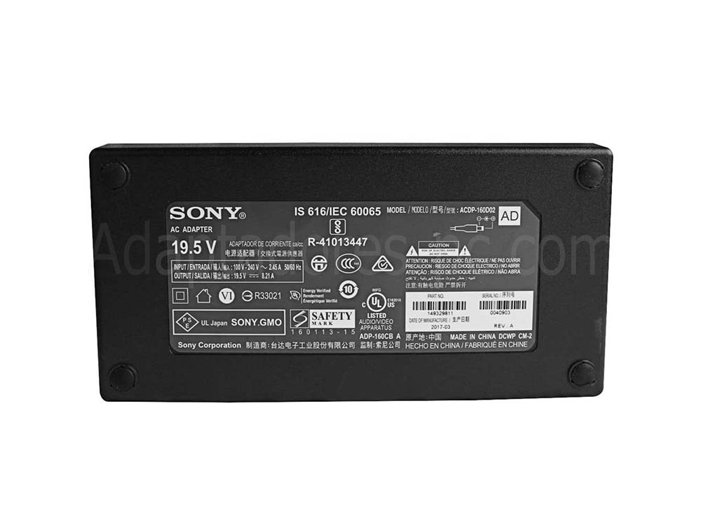 Original 160W Sony KD-49XE8096 KD49XE8096 AC Adaptador Cargador