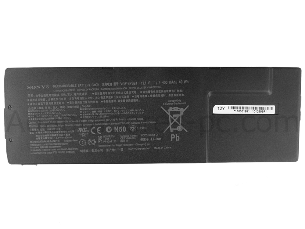 Original Batería Sony Vaio PCG-4121 4400mAh 49Wh