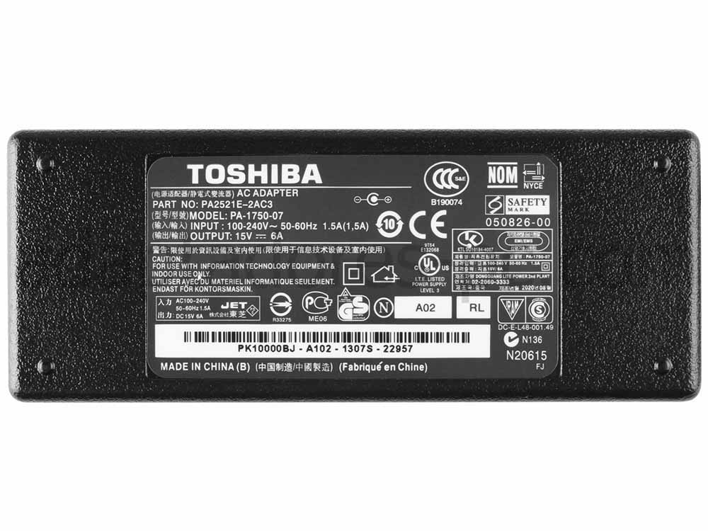 90W Toshiba Qosmio F25 F25-AV205 Original AC Adaptador Cargador