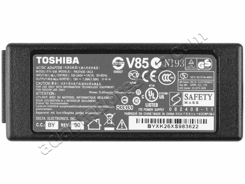 30W Toshiba Mini NB200-12R NB200-12U AC Adaptador Cargador