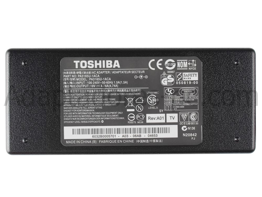 Original 90W AC Adaptador Cargador Toshiba Satellite L50-A-18R