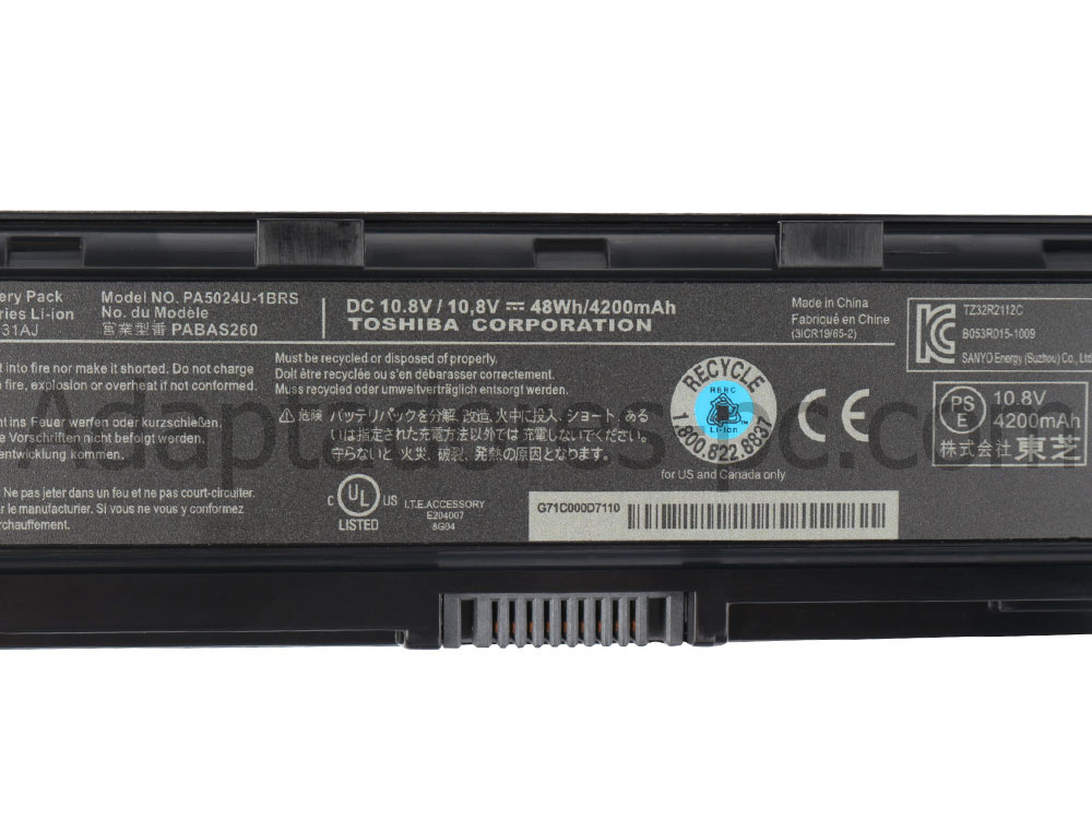 Original 48Whr Toshiba Satellite Pro C50-A-19U Batería