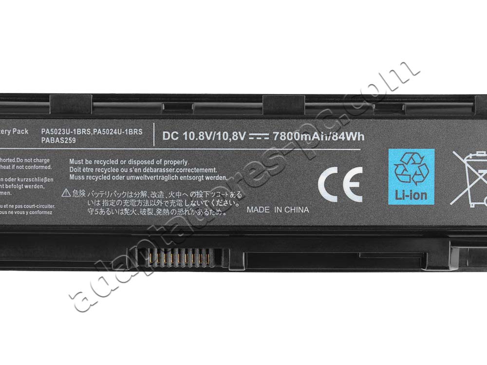 7800mAh Toshiba PABAS272 Batería