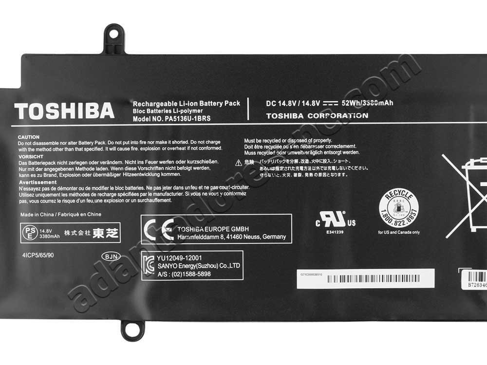 52Whr Batería Toshiba Portege Z30-A-10P Z30-A-12X Z30-A1310