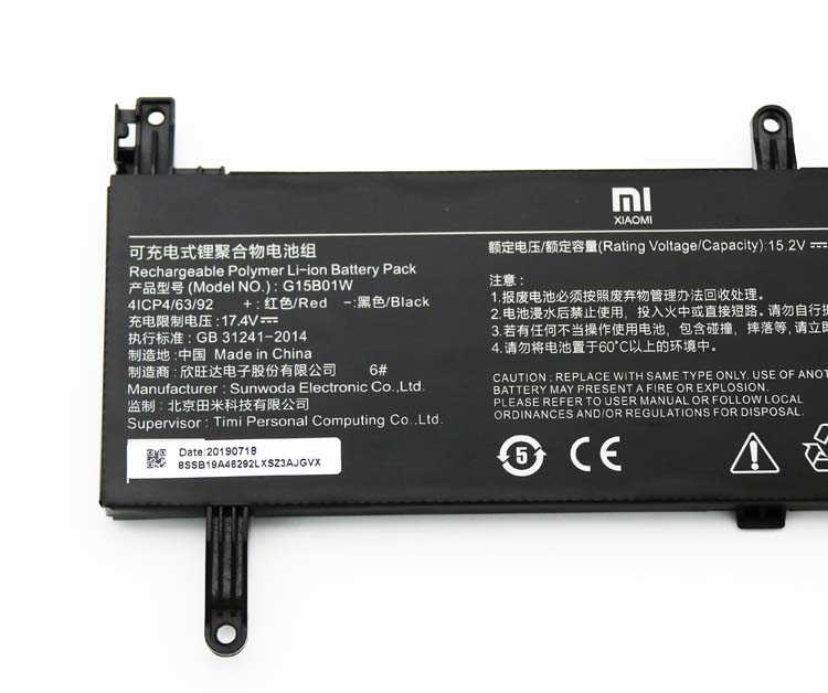 Original Batería Xiaomi Mi GTX1050Ti/1060 3620mAh 55.02Wh
